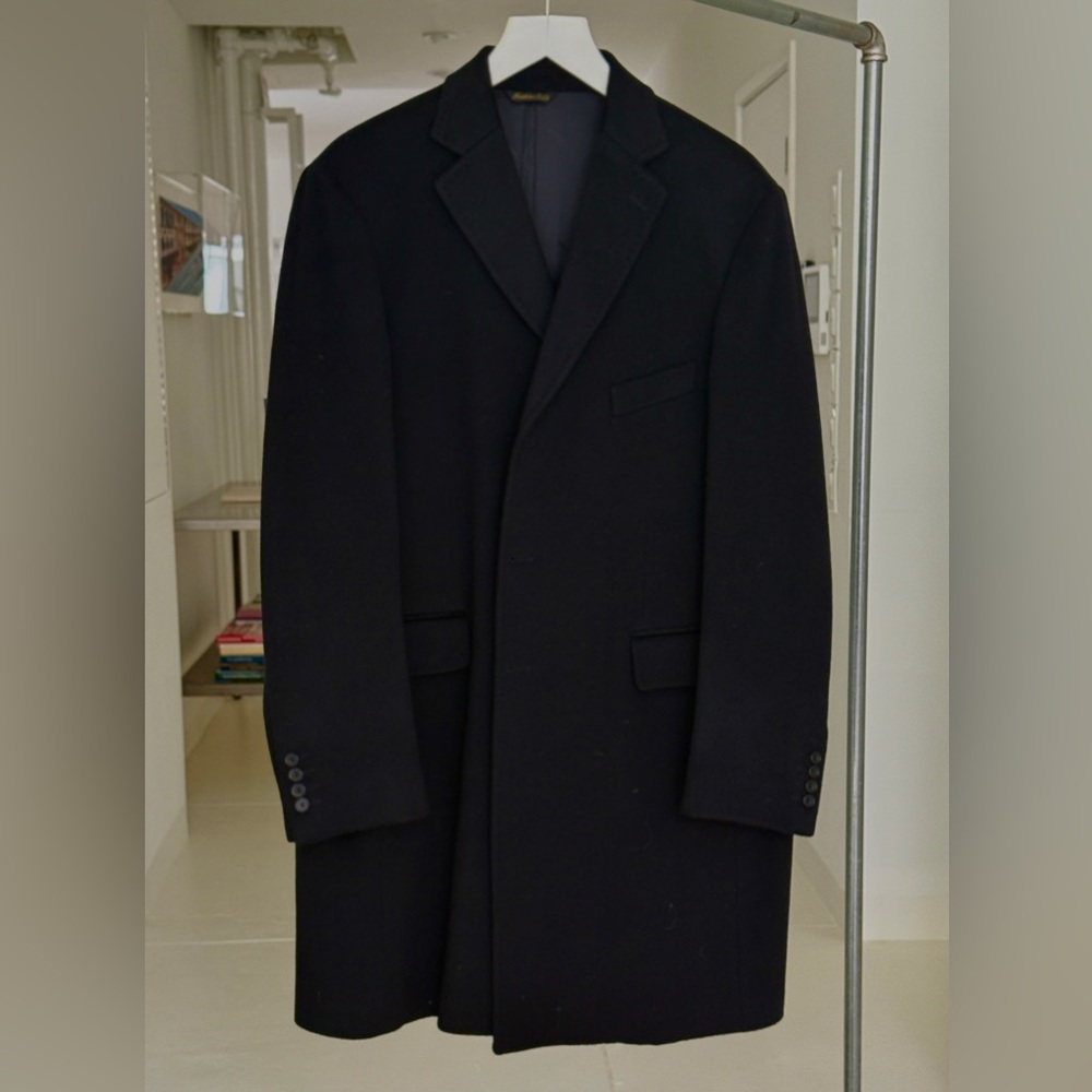 Elegant Black Men's Trench Coat